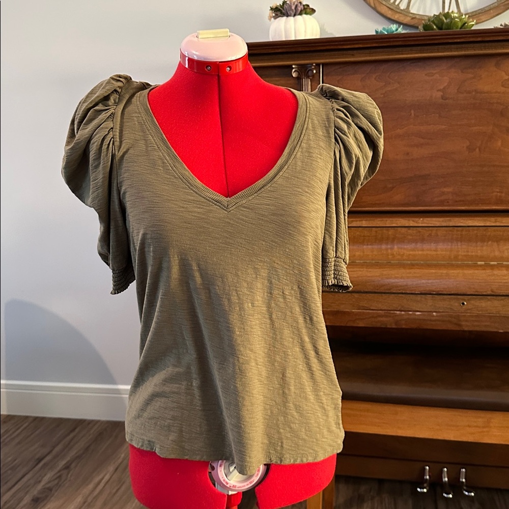 Anthropologie Nation Los Angeles Tee, Olive Green
